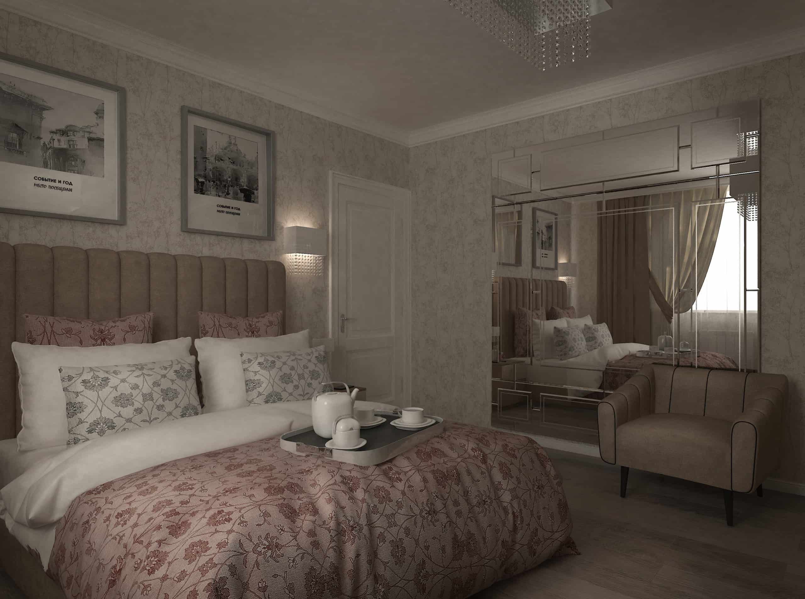 Bedroom for a couple of doctors. Ukraine Interior Designio